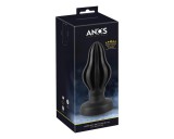 ANOS - bordázott puha anál plug - 7cm (fekete)