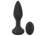 ANOS - forgó gyöngyös anál vibrátor (fekete)