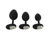 ANOS - vibrációs anál plug szett (fekete)