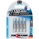Ansmann akkumulátor (1100 mAh, Ni-MH, AAA, 4 db)