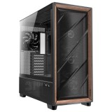 Antec FLUX PRO E-ATX full torony számítógépház, 6 ventilátor, fa előlap, edzett üveg, fekete