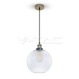 Antik Átlátszó Üveg Lámpabúra Ф250