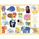 Anyák és kicsinyeik - Óriás matrica - Coloured stickers mums and babies - Djeco - DJ09077