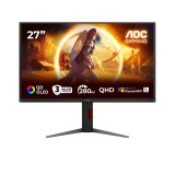AOC G4 Q27G4ZD számítógép monitor 68,6 cm (27") 2560 x 1440 pixelek Quad HD QD-OLED Fekete, Vörös