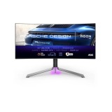 AOC Porsche PD34 számítógép monitor 86,4 cm (34") 3440 x 1440 pixelek Wide Quad HD QD-OLED Fekete
