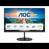 AOC V4 Q24V4EA LED display 60,5 cm (23.8") 2560 x 1440 pixelek 2K Ultra HD Fekete (Q24V4EA)