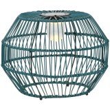 AOSOM Polirattan napelemes kerti lámpa zöld kültéri szolár világítás gömb állólámpa 8 órás világítási idővel