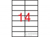 APLI 2 pályás etikett, 105 x 42,4 mm, 1400 etikett/csomag, 100 lapos
