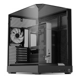 APNX V2 ATX miditorony számítógépház, panoráma üveg, 4x140mm ventilátor, X-Pand Flow, fekete