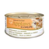Applaws Cat Jelly - konzerv macskáknak csirkével és makrélával, 70g