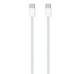 Apple adatkábel (Type-C - Type-C, 100cm, szőtt borítású) FEHÉR