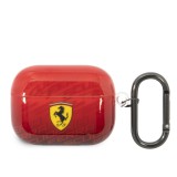 Apple Airpods Pro szilikon tok akasztóval, piros, Ferrari FEAPUAOR