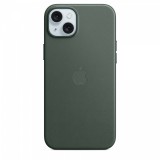 Apple FineWoven fabric case with MagSafe for iPhone 15 Plus - evergreen