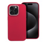 Apple Frame iPhone 15 Pro közepesen ütésálló tok kameravédő kerettel, magenta