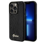Apple Guess Sequin Script Logo iPhone 14 Pro Max tok, fekete