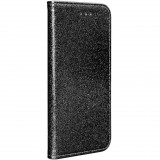 Apple iPhone 11, Oldalra nyíló tok, stand, csillogó, Shining Book, fekete (85211) - Telefontok