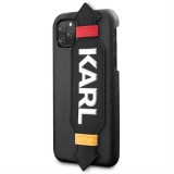 Apple iPhone 11 Pro KARL LAGERFELD KLHCN58HDAWBK Bőr Hátlap - Fekete