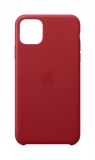 Apple iPhone 11 Pro Max, Leather Case, Bőr, Gyári, Piros, Mobiltelefon tok