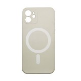 Apple iPhone 11, Szilikon tok, mágnes gyűrűvel, MagSafe töltővel kompatibilis, Wooze Magsafe Case, fehér (101364) - Telefontok