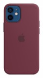 Apple iPhone 12 Mini, MagSafe, Gyári, Szilikon, Burgundi, Mobiltelefon tok