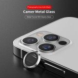 Apple iPhone 12 Pro Lito S+ 3D Fém Kamera Védő Üvegfólia - Ezüst
