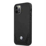 Apple iPhone 12 Pro Max BMW BMHCP12LRSWPK Bőr Hátlap - Fekete