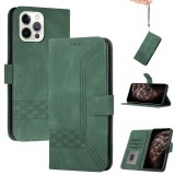 Apple iPhone 12 Pro Max, Oldalra nyíló tok, stand, kártyatartóval, kézpánttal, Wooze Illusion, zöld (119659) - Telefontok