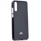 Apple iPhone 12 Pro Max, Szilikon tok, Mercury Goospery, csillámporos, fekete (93539) - Telefontok