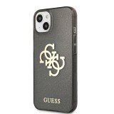 Apple iPhone 13 Mini GUESS GUHCP13SPCUGL4GBK Glitter TPU Hátlap - Fekete