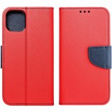 Apple iPhone 13 Mini, Oldalra nyíló tok, stand, Fancy Book, piros (107465) - Telefontok