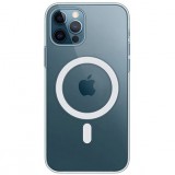 Apple iPhone 13 Mini, Szilikon tok, mágnes gyűrűvel, MagSafe töltővel kompatibilis, Wooze Magsafe Case, átlátszó (108124) - Telefontok