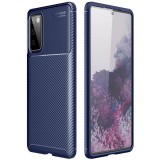 Apple iPhone 13 Pro (6.1) Carbon Fiber ütésálló szilikon tok kék