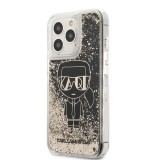 Apple iPhone 13 Pro KARL LAGERFELD KLHCP13LLGGKBK Liquid TPU Hátlap - Fekete