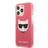 Apple iPhone 13 Pro Max KARL LAGERFELD KLHCP13XTPECPI TPU Hátlap - Rózsaszín