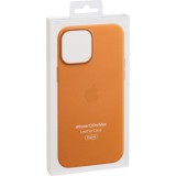 Apple Iphone 13 Pro Max Magsafe gyári aranybarna bőr védőtok