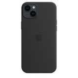 Apple iPhone 14 Plus, MagSafe, Szilikon, Gyári, Fekete, Mobiltelefon tok