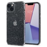 Apple iPhone 14 Plus, Szilikon tok, Spigen Liquid Crystal Glitter, átlátszó (125583) - Telefontok
