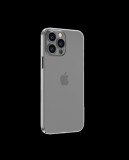 Apple iPhone 14 Pro Devia Wing Ultra Slim Matt Hátlap - Átlátszó