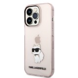 Apple iPhone 14 Pro Max KARL LAGERFELD KLHCP14XHNCHTCP TPU Hátlap - Rózsaszín