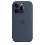 Apple iPhone 14 Pro Silicone Case with MagSafe Storm Blue MPTF3