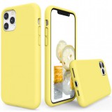 Apple iPhone 14, Szilikon tok, Wooze Liquid Silica Gel, sárga (125380) - Telefontok