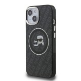 Apple iPhone 15 KARL LAGERFELD KLHMP15SHMKBKCHK Magsafe IML Hátlap - Fekete