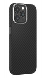 Apple iPhone 15 Pro Devia Carbon Fiber Magsafe Ultra Slim Hátlap - Fekete