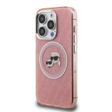 Apple iPhone 15 Pro KARL LAGERFELD KLHMP15LHMKBKCHP Magsafe IML Hátlap - Rózsaszín