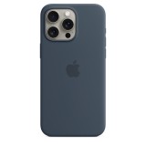 Apple iPhone 15 Pro Max Silicone Case with MagSafe Storm Blue MT1P3
