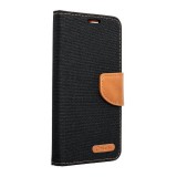 Apple iPhone 16 Plus, Oldalra nyíló tok, stand, Canvas Book, fekete