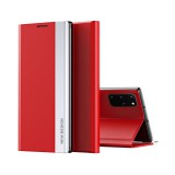 Apple iPhone 16 Plus, Oldalra nyíló tok, stand, Wooze Silver Line, piros
