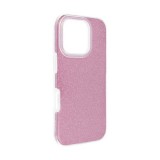 Apple iPhone 16 Pro csillámos hátlap tok, rózsaszín