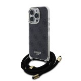 Apple iPhone 16 Pro Max GUESS GUHCP16XSHC4SEK IML Hátlap - Fekete