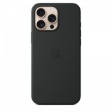 Apple iPhone 16 Pro Max, MagSafe, Szilikon, Gyári, Fekete, Mobiltelefon tok